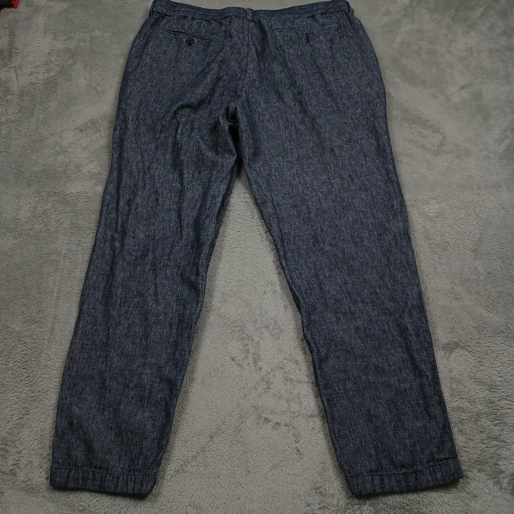 Banana Republic Pants Mens 36x28 Blue Linen Blend Jogger Drawstring Preppy
